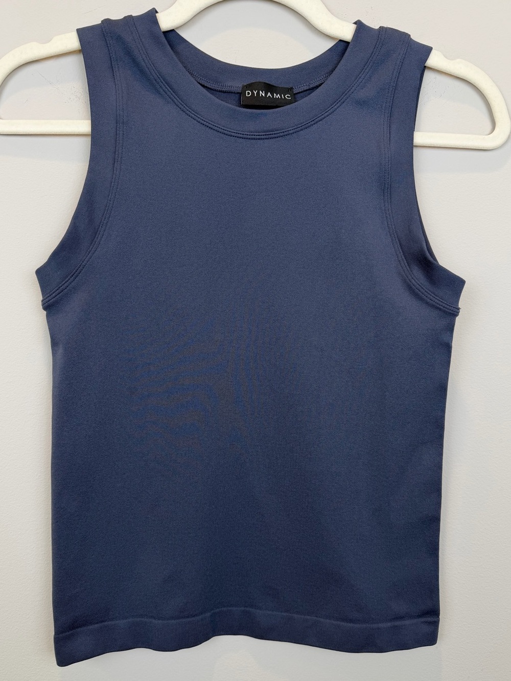 Dynamic Navy Blue Sleeveless Tank Top Scoop Neck Athletic Casual